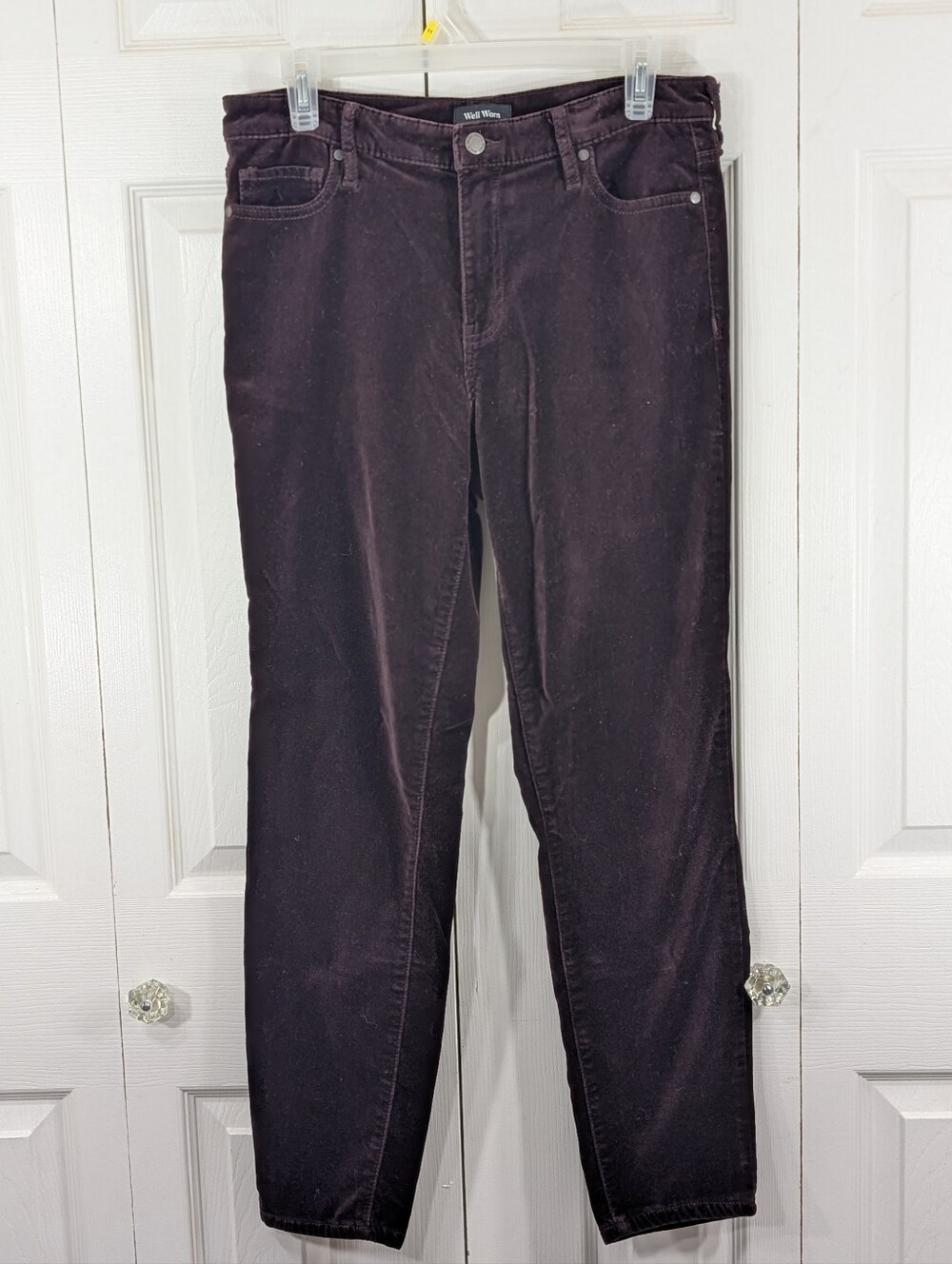 Well Worn Velvet Pants - Plum- Size 8/29